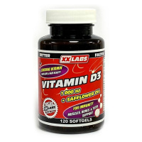 Xxlabs Vitamin D3 1000 IU v oleji ze světlice barvířské 120 tobolek