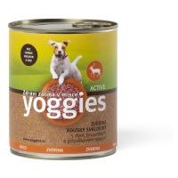 800g Yoggies zvěřinová konzerva s dýní, brusinkami a pupálkovým olejem