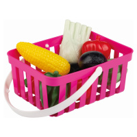 Androni Nákupní košík se zeleninou - 10 kusů, růžový