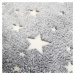 4Home Povlak na polštářek Stars svíticí šedá, 40 x 40 cm