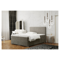 Expedo Čalouněná postel boxspring DASTER + topper, 140x200, matt velvet 09