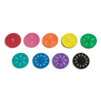 Barevné zlomky - magnetické pěnové kruhy Montessori