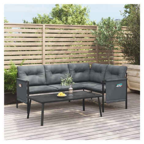 vidaXL 2dílná zahradní sedací souprava antracitová ocel