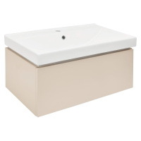 Koupelnová skříňka s umyvadlem SAT Feel 80x30x46 cm pískově béžová mat SATFEEL80BEU1