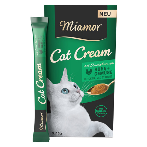 Miamor Cat Cream kuřecí + zelenina - 5 x 15 g