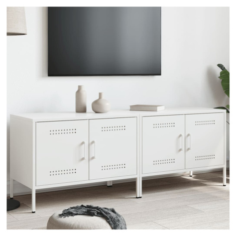 vidaXL TV skříňky 2 ks bílé 68 x 39 x 50,5 cm ocel