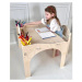 Myminihome Dětský stolek RAINBOW s pastelkovníky + židle Zvolte barvu: Bílá
