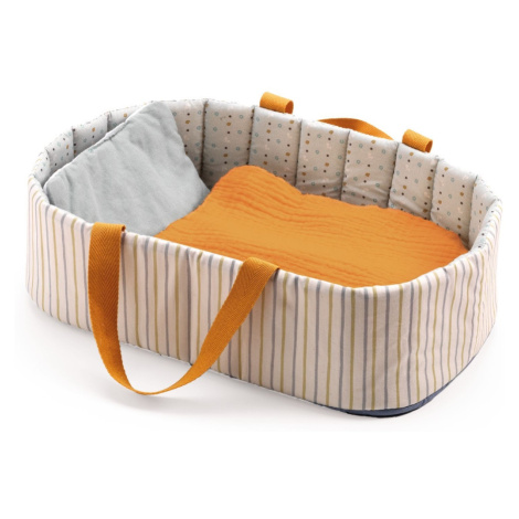 Pomea - textilní košík pro panenky na spaní - modrá DJECO