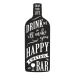 Ilustrace Alcohol bottle silhouette label monochrome, IMOGI, 40 × 40 cm