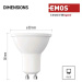 EMOS LED žárovka Classic MR16 / GU10 / 7 W (60 W) / 806 lm / studená bílá ZQ8E44