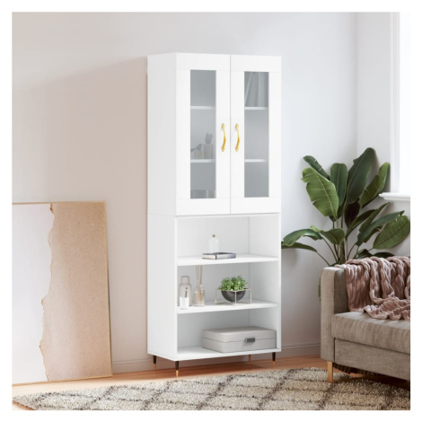 vidaXL Skříň highboard bílá 69,5 x 34 x 180 cm kompozitní dřevo