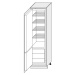 ArtExt Kuchyňská skříňka vysoká pro vestavnou lednici SILVER | D14DL 60 207 Barva korpusu: Bílá