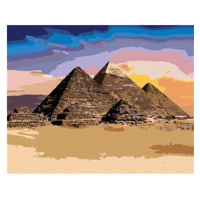 Diamondi - EGYPT PYRAMIDY, 40x50 cm, bez rámu a bez vypnutí plátna