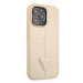 Guess GUHCP14XPSATLE hard silikonové pouzdro iPhone 14 PRO MAX 6.7" beige Saffiano Triangle Logo