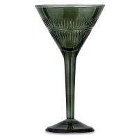 Sada 4 zelených koktejlových sklenic z recyklovaného skla Nkuku Mila