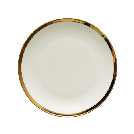 Dezertní talíř se zlatým lemem Coupe 20.5 cm set 4 ks – Flow Lunasol