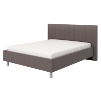 Manželská postel 160x200cm camilla – sv. šedá/šedé nohy
