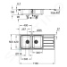 Grohe 31588SD1 - Dřez K500 s automatickým odtokem, 116x50 cm, kartáčovaná nerez