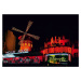 KUPSI-TAPETY Obrazová fototapeta na zeď čtyřdílná FTxxl0171 noční život v Moulin Rouge 360 x 270