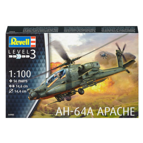 Plastic modelky vrtulník 04985 - AH-64A Apache (1: 100) Revell