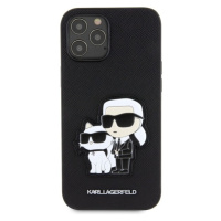 Karl Lagerfeld PU Saffiano Karl and Choupette NFT kryt pro iPhone 12 Pro Max černý