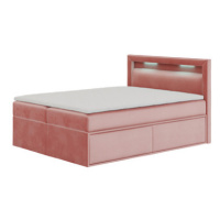Čalouněná postel PRADA rozměr 140x200 cm Lososová