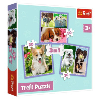 TREFL Puzzle 3v1 Roztomilí psi