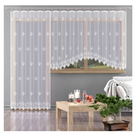 Hotová záclona nebo balkonový komplet, Elisa, bílá 350 x 170 cm FORBYT