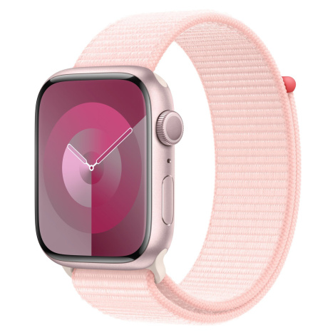 Apple Watch Series 9, 45mm, Pink, Light Pink Sport Loop - MR9J3QC/A