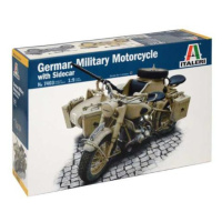 Model Kit military 7403 - German Military Motorcycle with Sidecar (1:9)