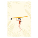 Ilustrace Surfer Girl Holding the Longboard Surfboard,, LucidSurf, 26.7 × 40 cm