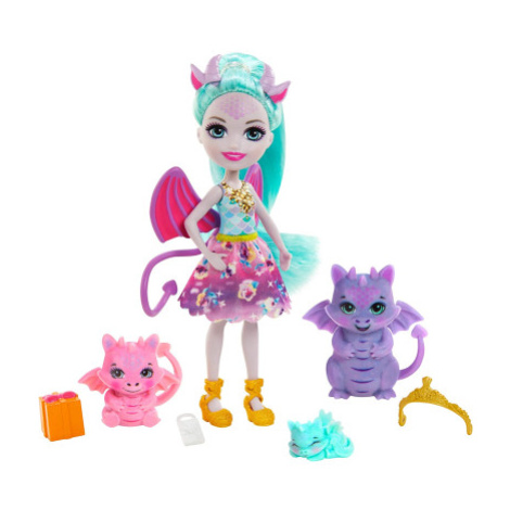 Enchantimals Royal Brystal Rodinka Dráčků Mattel