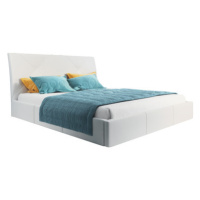 Čalouněná postel KARO rozměr 120x200 cm Bílá eko-kůže
