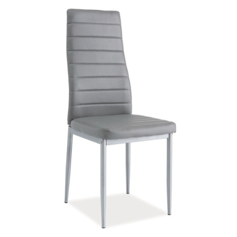 Jídelní čalouněná židle VIPAVA 1, šedá/alu Casarredo