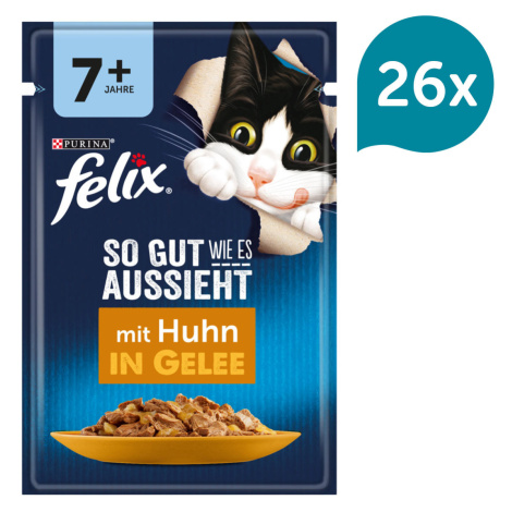 FELIX Chutná tak dobře, jak vypadá v želé Senior kuřecí maso 26 × 85 g