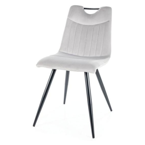 Jídelní židle URFI světle šedá/černá
