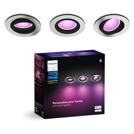 Philips - SADA 3xLED RGBW Stmívatelné podhledové Hue CENTURA 1xGU10/4,2W/230V 8720169318854
