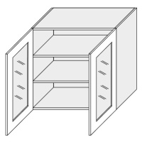 ArtExt Kuchyňská skříňka horní, W3S / 80 Emporium Barva korpusu: Grey