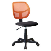 Tempo Kondela Otočná židle MESH - oranžová / černá + kupón KONDELA10 na okamžitou slevu 3% (kupó