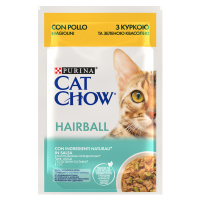 Cat Chow 2 x 26 kapsiček (52 x 85 g) - Hairball kuřecí a zelené fazolky