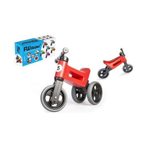 Teddies Odrážedlo Funny Wheels Rider Sport 2v1, červené v krabici