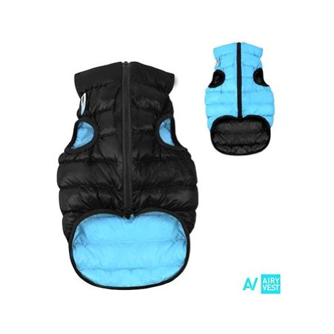AiryVest bunda pro psy černá/modrá XS 30