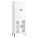 vidaXL Skříň highboard lesklá bílá 69,5 x 34 x 180 cm kompozitní dřevo