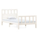 Rám postele bílý masivní dřevo 90 × 200 cm, 3101139