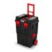 Modulární kufr na nářadí s transp. kolečky HEAVY černý 450x360x640