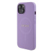 Guess hard kryt na iPhone 15 6.1" Purple Saffiano MagSafe