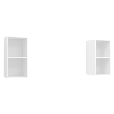 vidaXL Nástěnné TV skříňky 2 ks bílé kompozitní dřevo