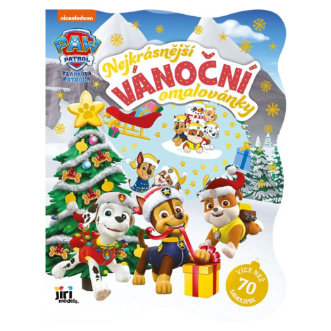 Jiri Models Nejkrásnější vánoční omalovánky se samolepkami Tlapková patrola JM - Jiří Models
