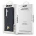 Zadní kryt DKNY PU Leather Repeat Pattern Stack Logo MagSafe pro Samsung Galaxy S24, černá