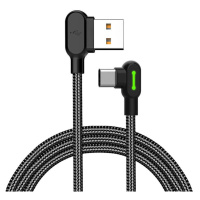 Úhlový kabel USB-C Mcdodo CA-5280 LED, 3 m (černý)